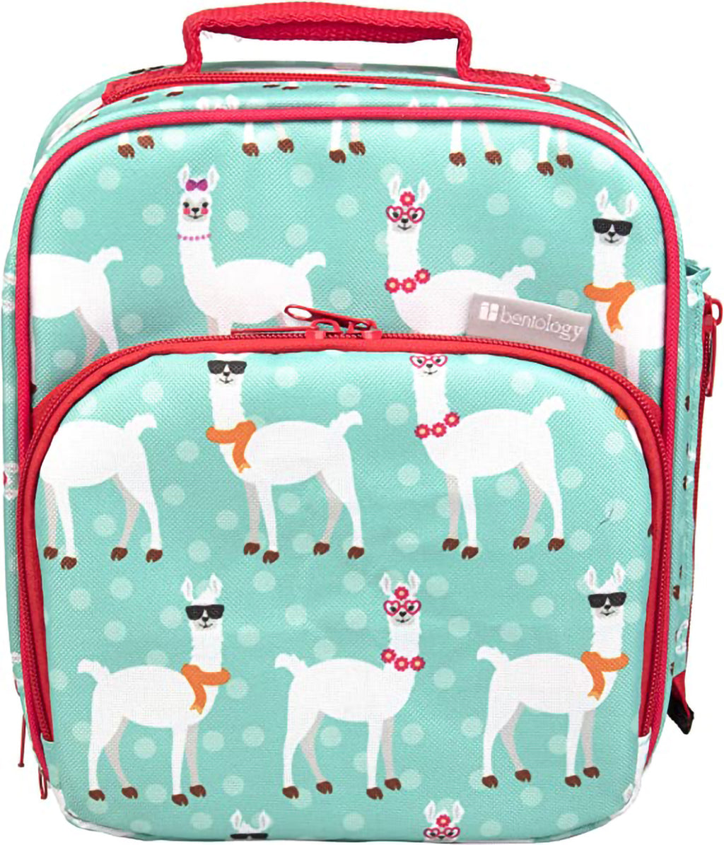 (2 pack) Insulated Lunch Box Tote with Snack Pocket and Water Bottle Holder D719