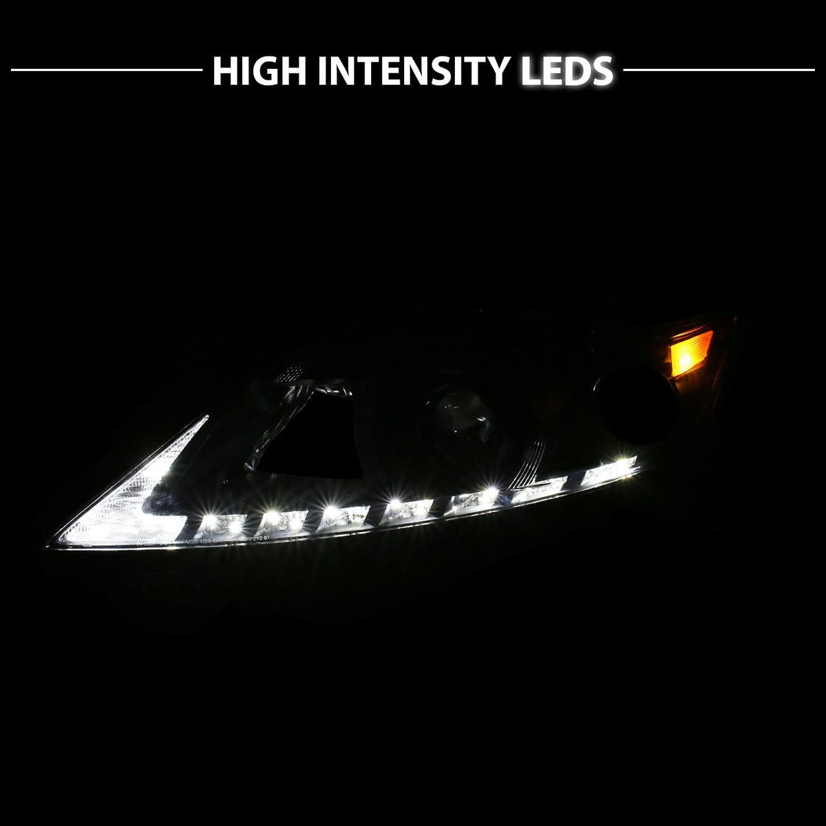 Black Projector Replacement Headlights LED Bar Set V93742