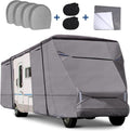 RV Cover for 29' - 32' RV Camper Motorhome with 4 Tire Covers, Gutter Cover A189