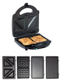4-in-1 Waffle Maker with Removable Non-Stick Cast Iron Plates R4707