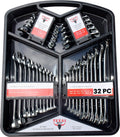 32 Pc Chrome Vanadium Steel Combination Wrench Set H847