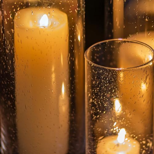 3 PCS Clear Glass Cylinder Candle Holder M130