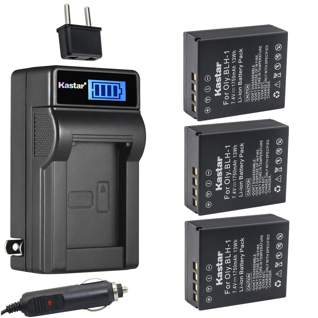 3-Pack Battery and LCD AC Charger U170