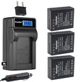 3-Pack Battery and LCD AC Charger U170