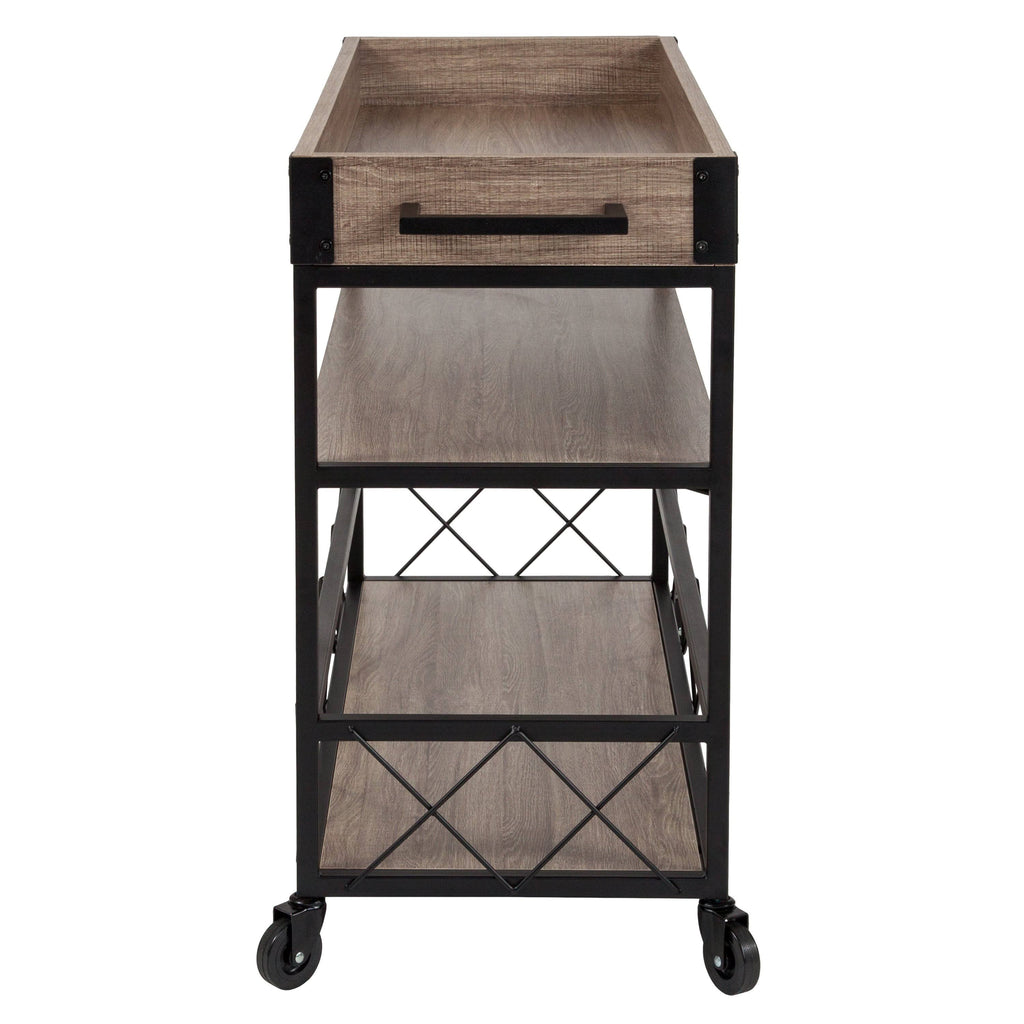 Oak Wood Kitchen Bar Cart M29687