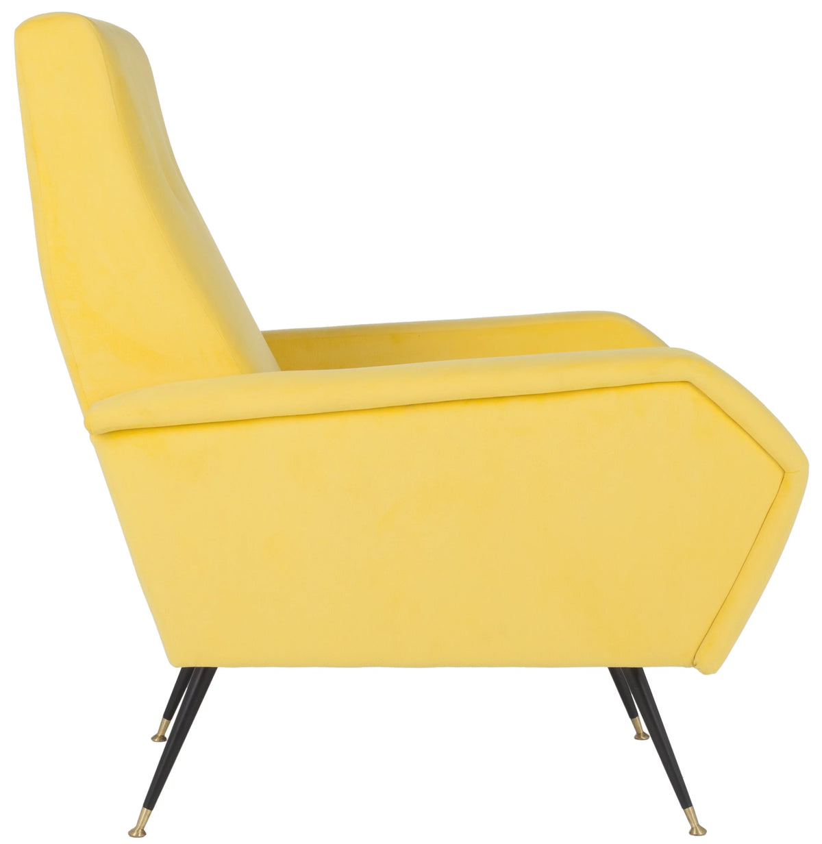 Yellow Velvet Accent Chair Q210