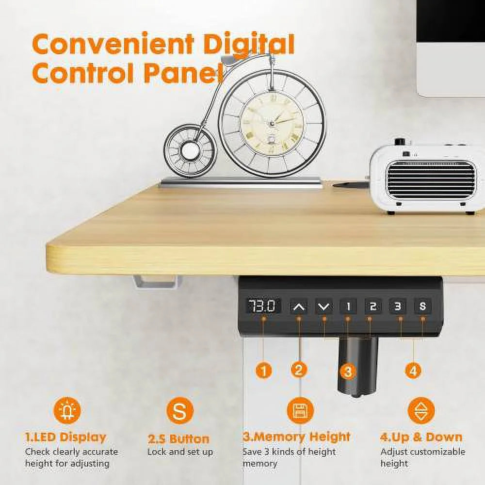 Electric Height Adjustable Standing Desk, 55'' x 24" B79286
