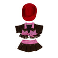 Cowgirl Pink And Brown Outfit With Red Hat Fits Most 14"-18" H581572