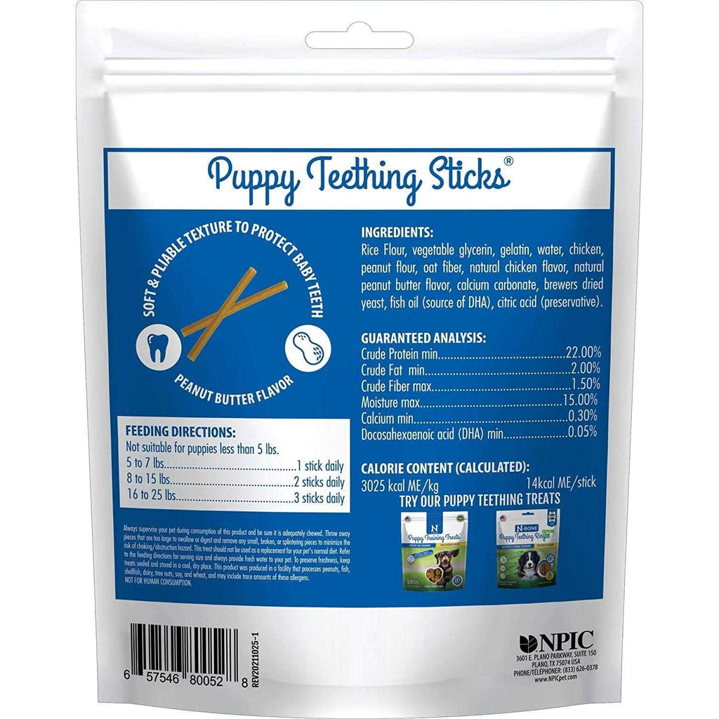 Puppy Teething Sticks Peanut Butter Flavor F5848