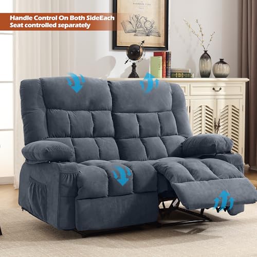 2 Seat Manual Reclining Loveseat with Cup Holders W5125
