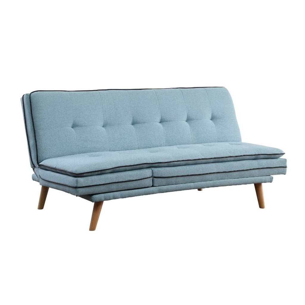 Blue Tufted Sofa with Angled Legs G76976