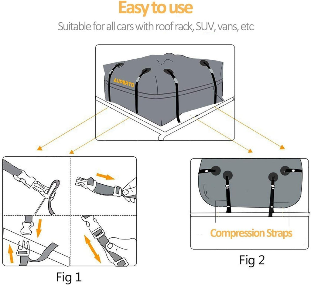 100% Waterproof 15 Cubic ft Roof Cargo Bag R14387