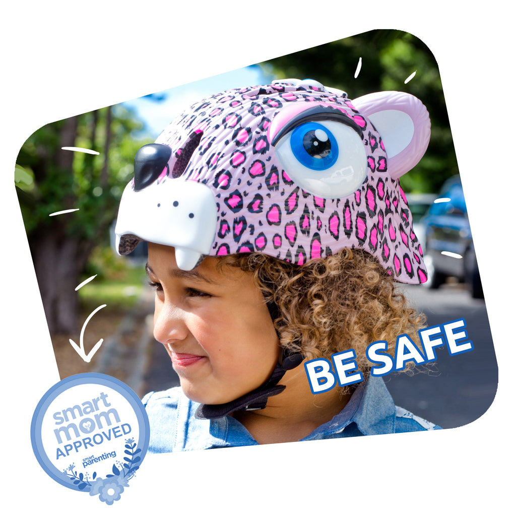 Pink Leopard Kids Bike Helmet R5748