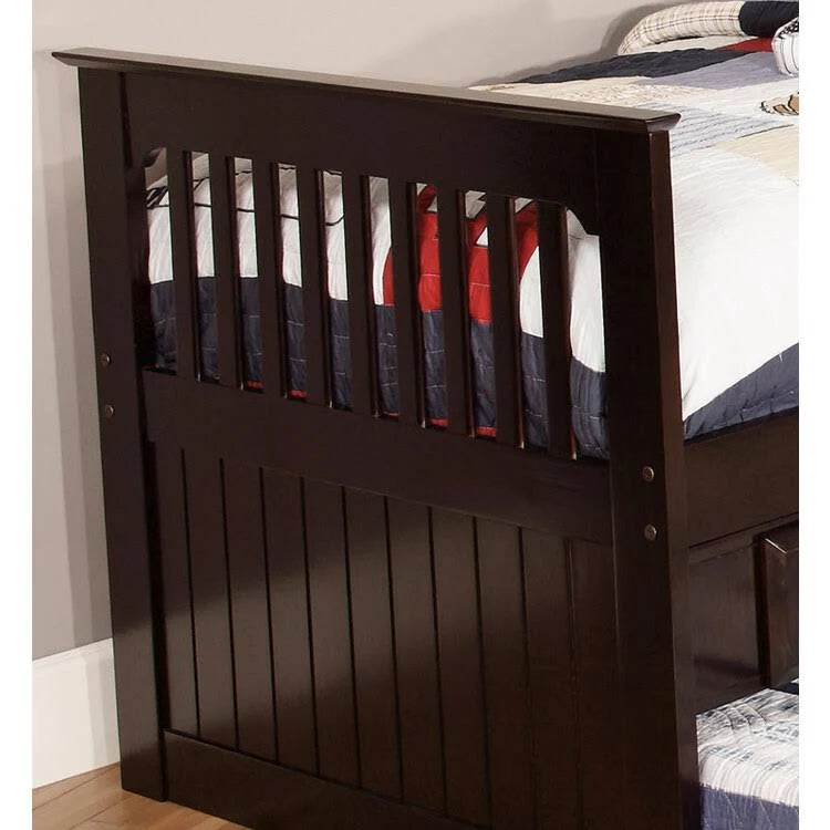 Twin Rake Bed Espresso S533822