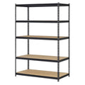 Steel Storage Rack, 5 Adjustable Shelves, 4000 lb. Capacity, Black Q961924