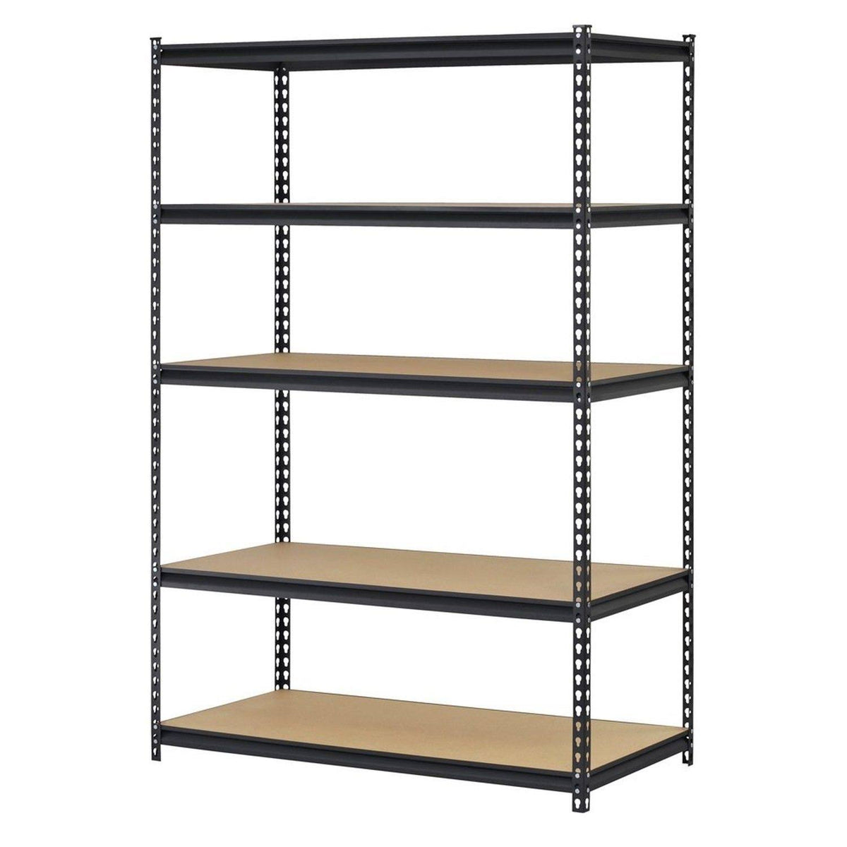 Steel Storage Rack, 5 Adjustable Shelves, 4000 lb. Capacity, Black Q961924