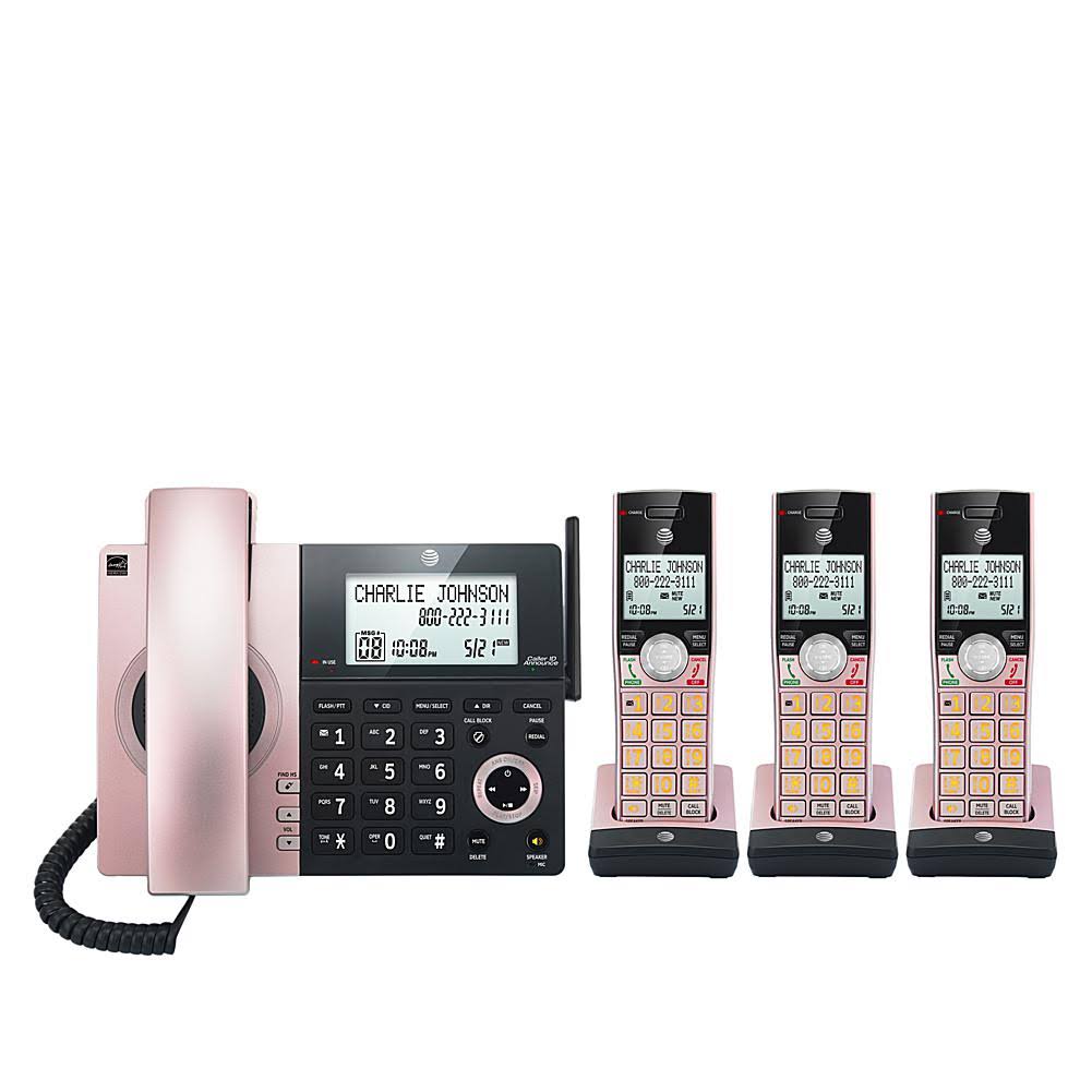 Silver/Black Corded/Cordless Phone with 3 Handsets X291
