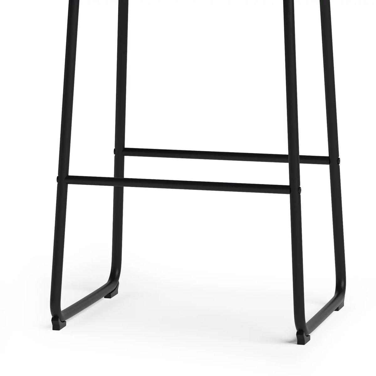 Distressed Charcoal Grey Faux Leather Bar Stool Set of 2 M865