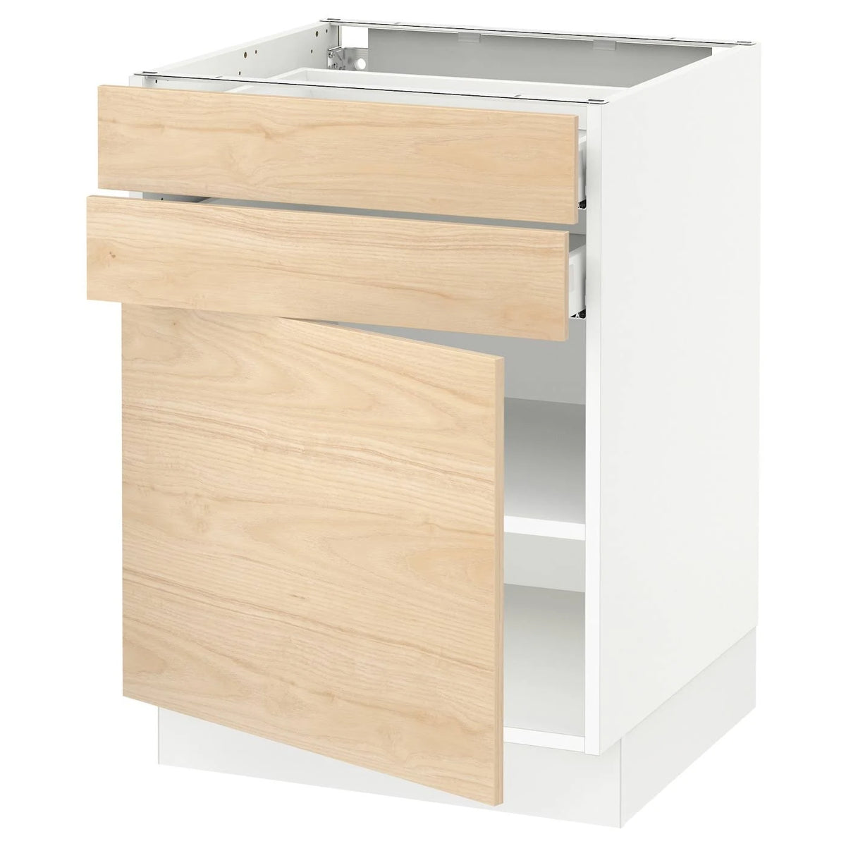 White 2 Drawer Base Cabinet with Door X34642