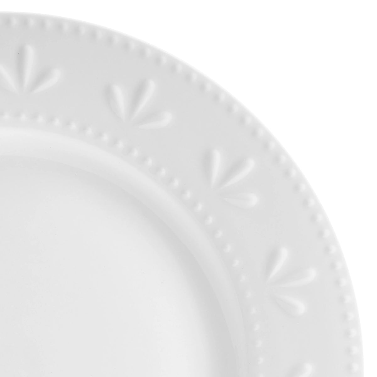 12-Piece White Porcelain Dinnerware Set T332