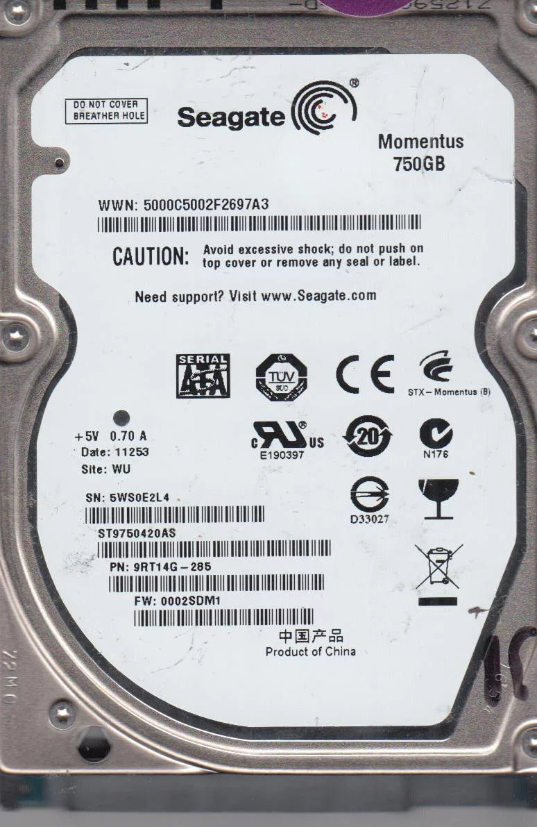 750GB SATA 2.5 Hard Drive V219