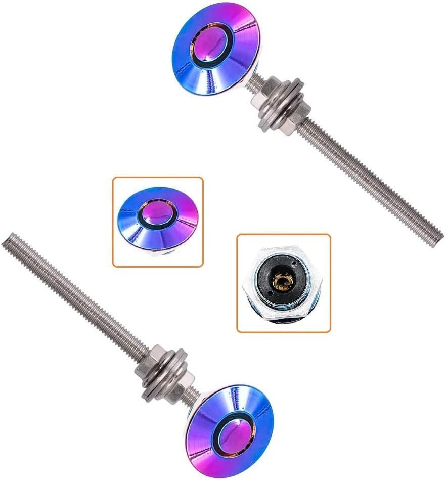 2 Pack Quick Release Latch Lock Clip Push Button Bonnet Kit 1.25in/32mm Aluminum Alloy L97412