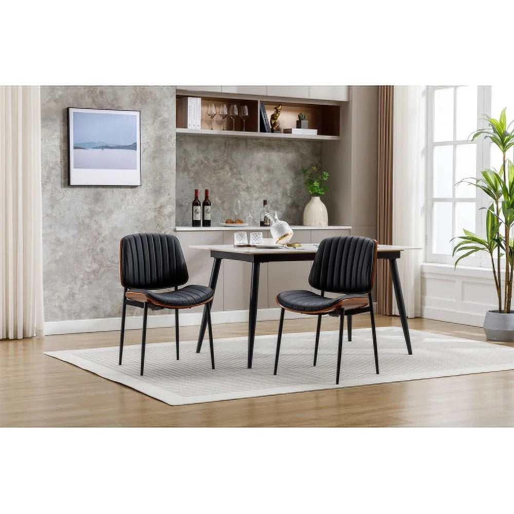 Set of 2 Faux Leather Dining Chairs U464