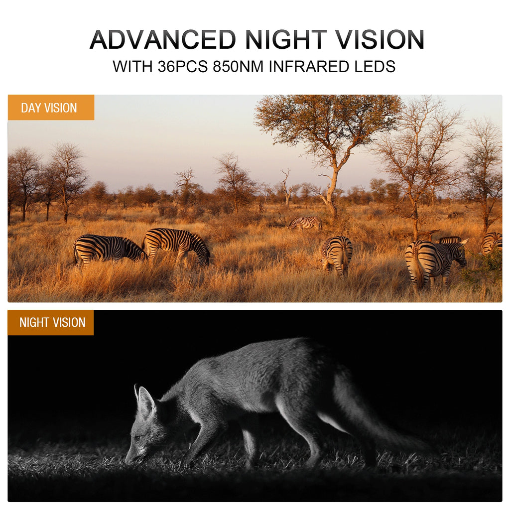 Solar Powered Trail Camera with SD Card Rechargeable 4400mAh 4K 48MP WiFi Night Vision Waterproof IP66 G705728