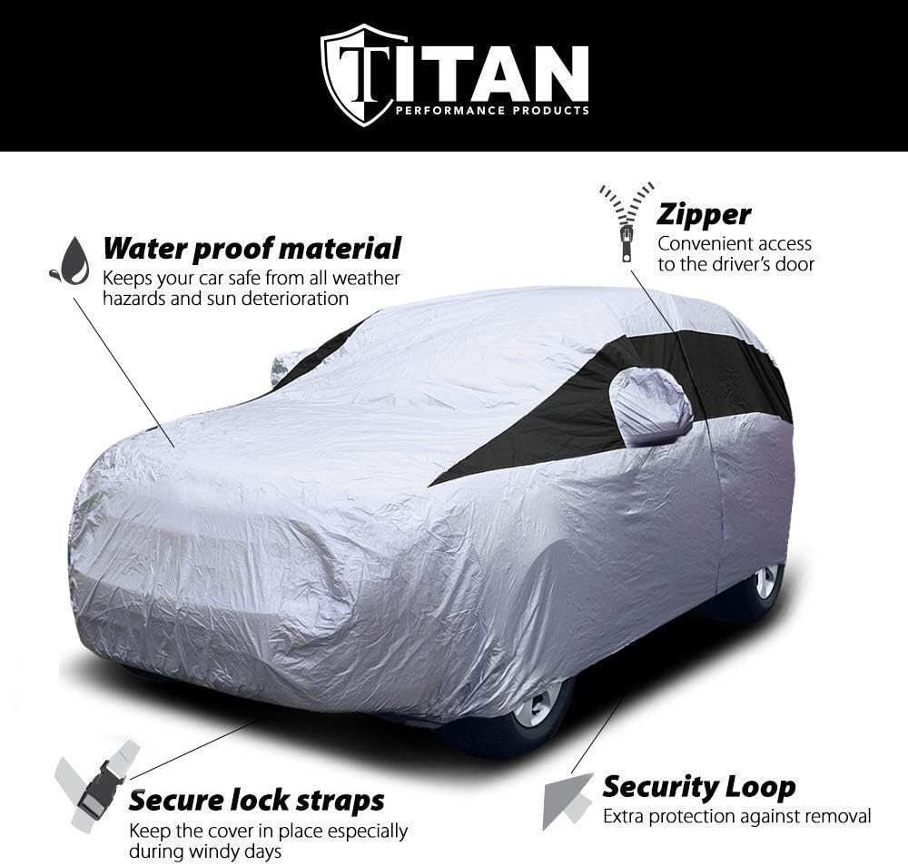 Lightweight Poly 210T Car Cover for Mid-Size SUV 188-206 F62143