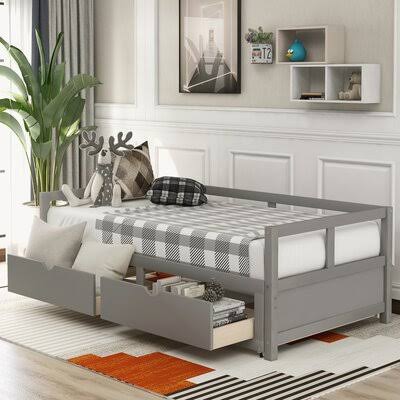 Gray Twin Daybed with Trundle T170