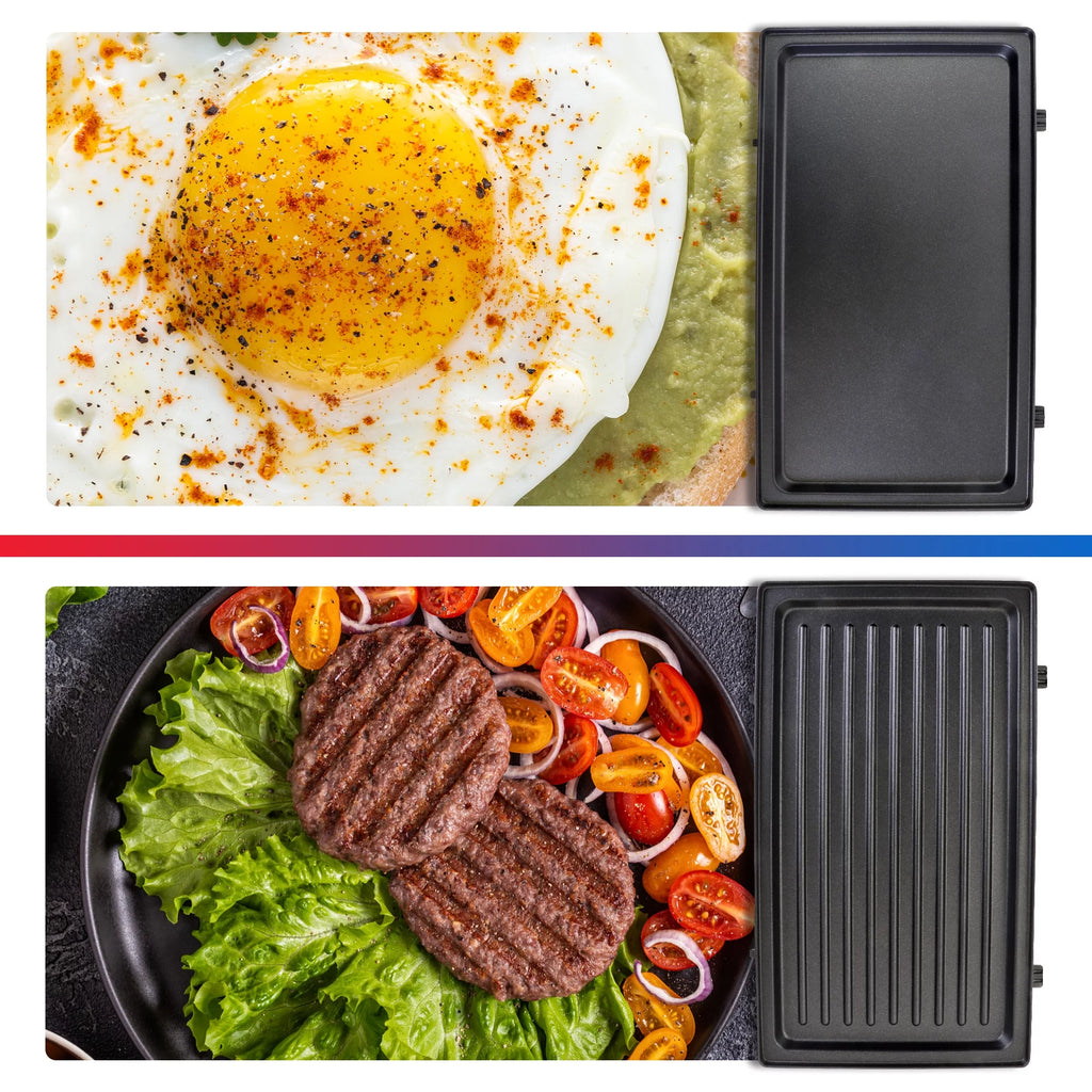 4-in-1 Waffle Maker with Removable Non-Stick Cast Iron Plates R4707