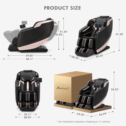 Black Full Body Zero Gravity Massage Chair with Heat and Foot Rollers V397897