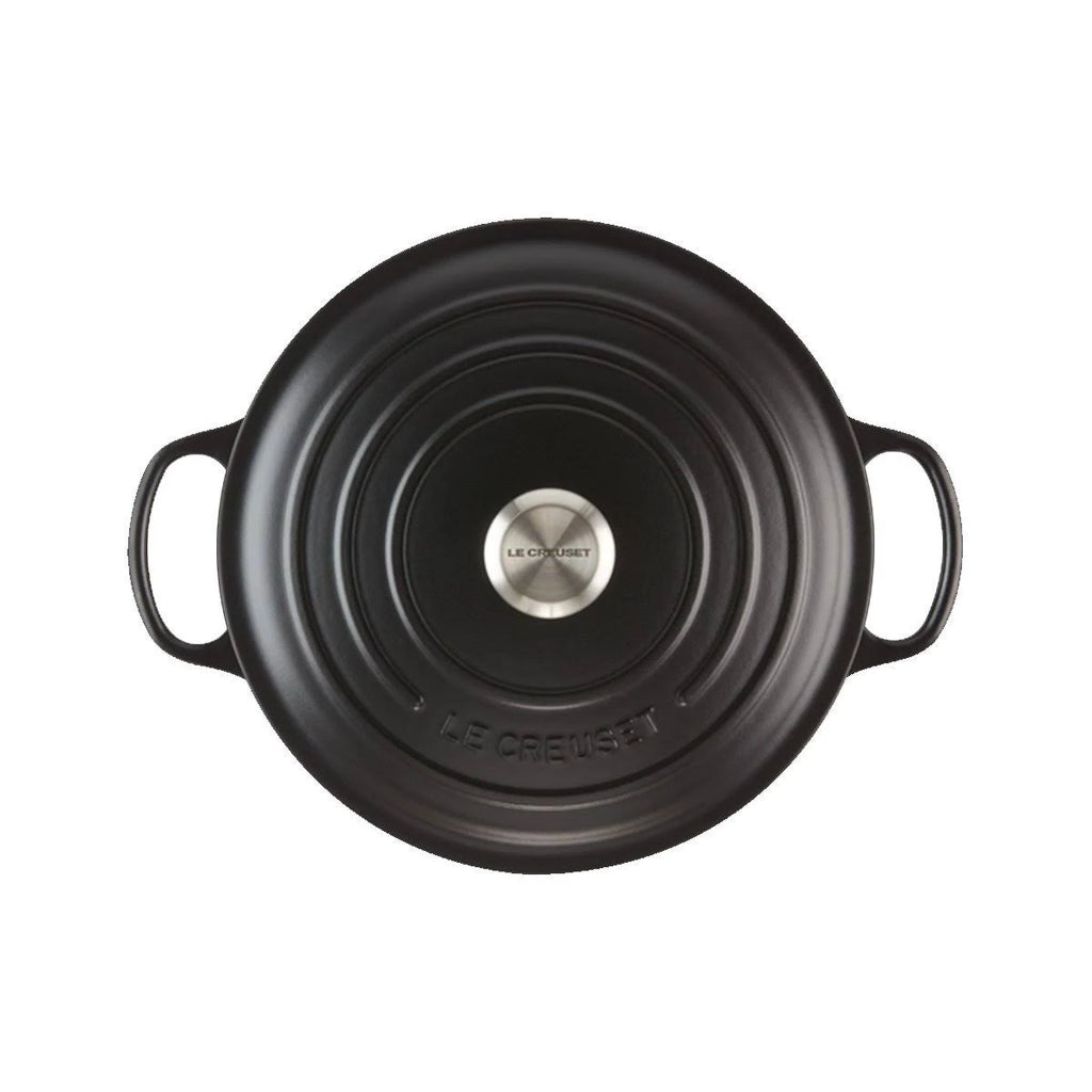 Satin Black Cast Iron Casserole D945