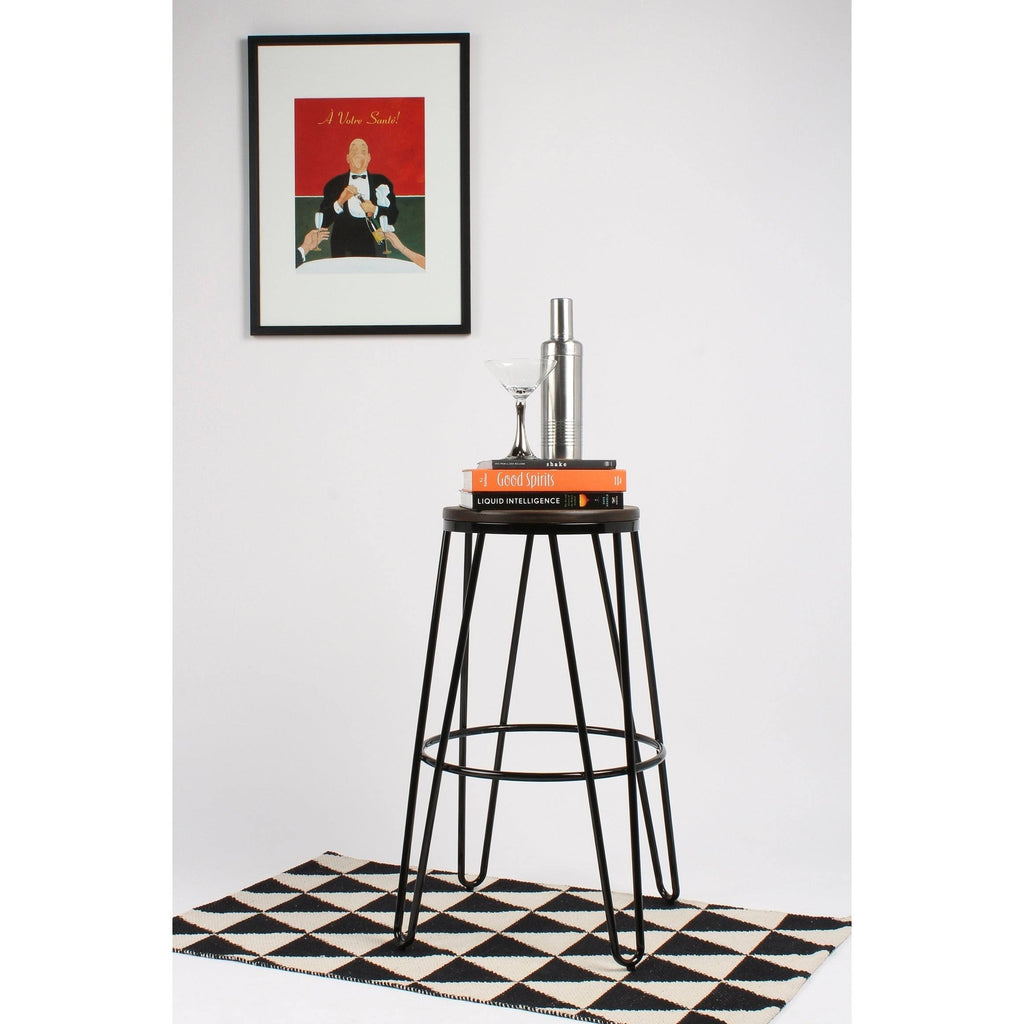 White Wood and Metal Bar Stools Set of 4 W760744