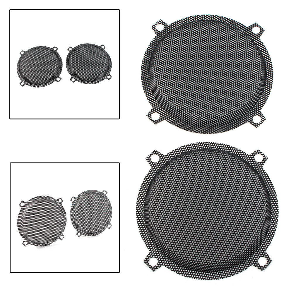 Black Motorbike Wired Punched Steel Mesh Speaker Grilles Cover for Harley Davidson Electra Glide 5.25" Speaker FLHTCU 1996-2013 D355079