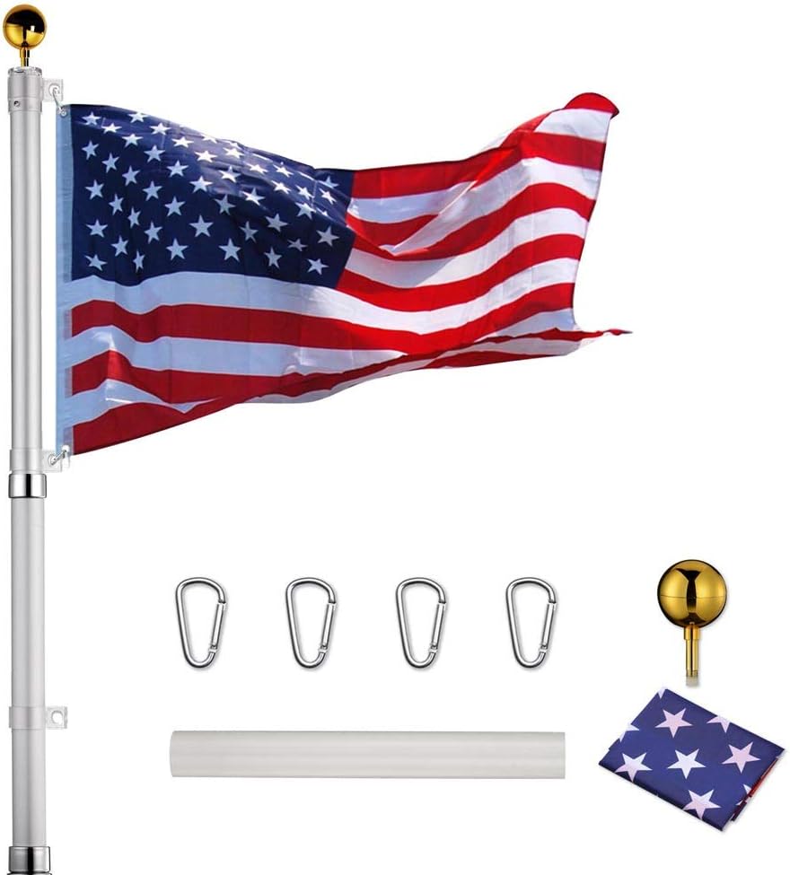 20FT Telescoping Aluminum Flagpole Kit V83564