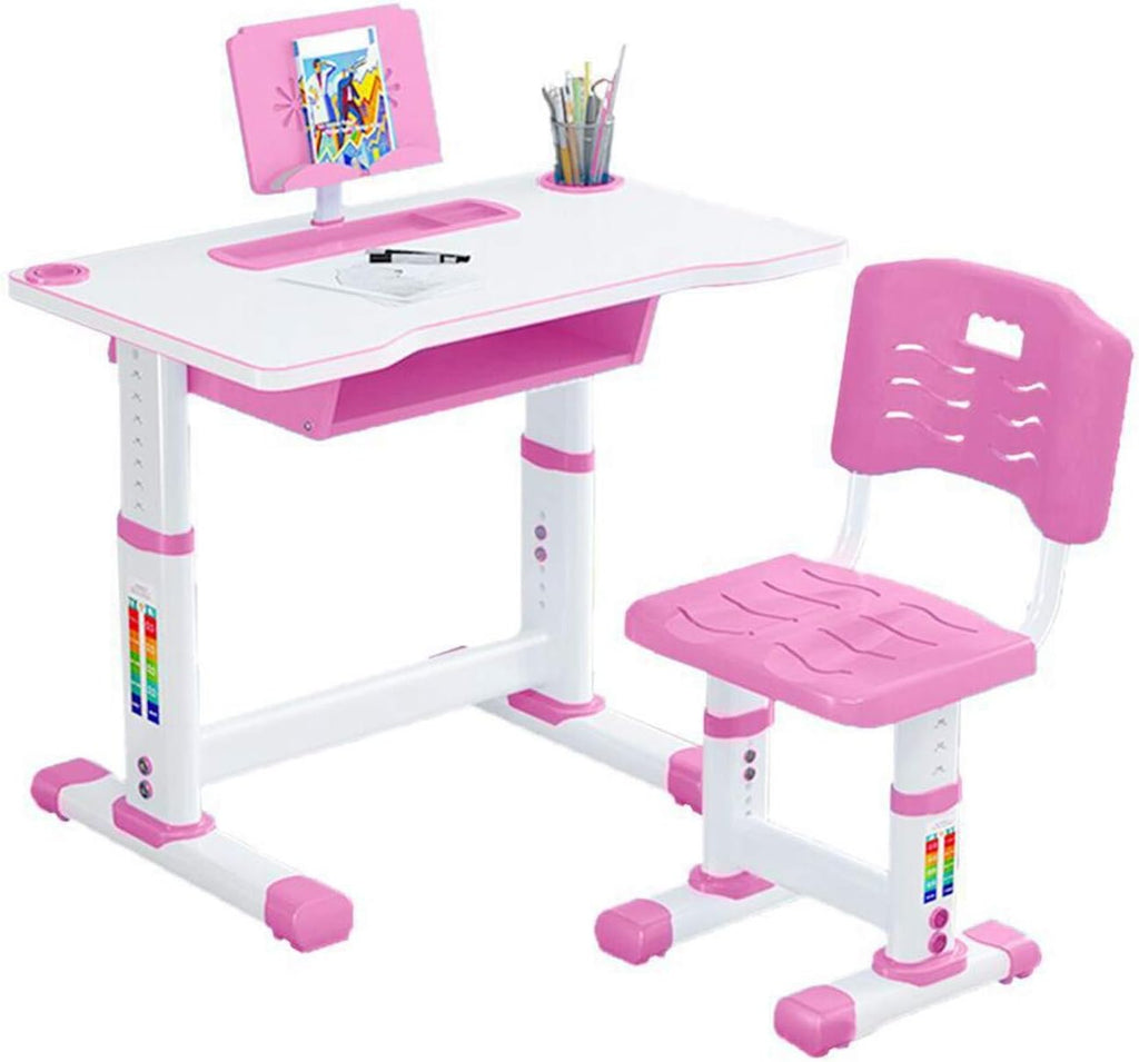 Adjustable Study Desk and Chair Set with Bookstand Q547