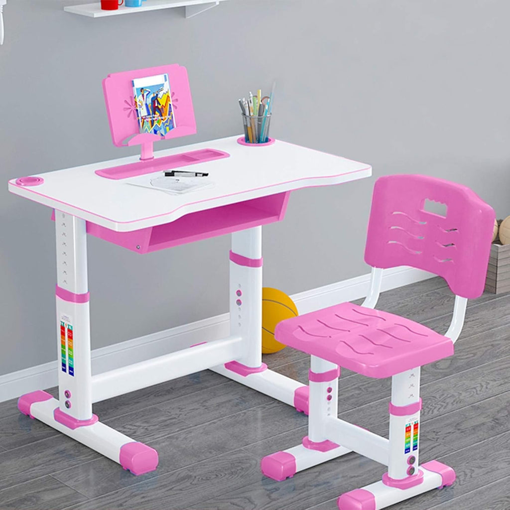 Adjustable Study Desk and Chair Set with Bookstand Q547