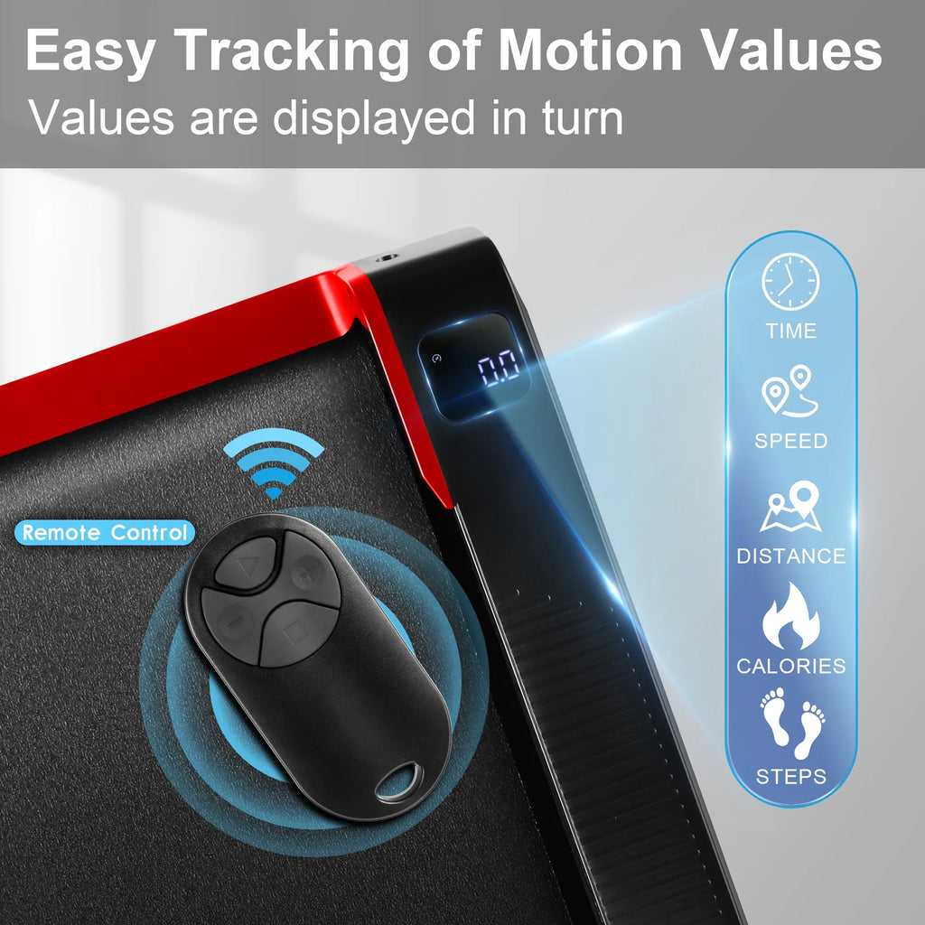 Walking Pad Treadmill with 5% Incline, 2.5HP, Black & Blue 300 Lbs Capacity Z9121