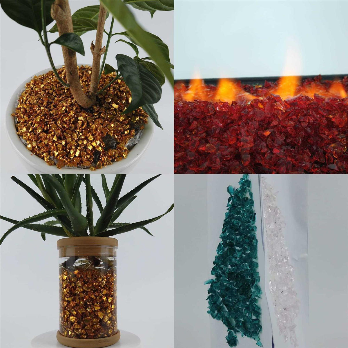 High Luster Fire Glass Gravel Stone A541436