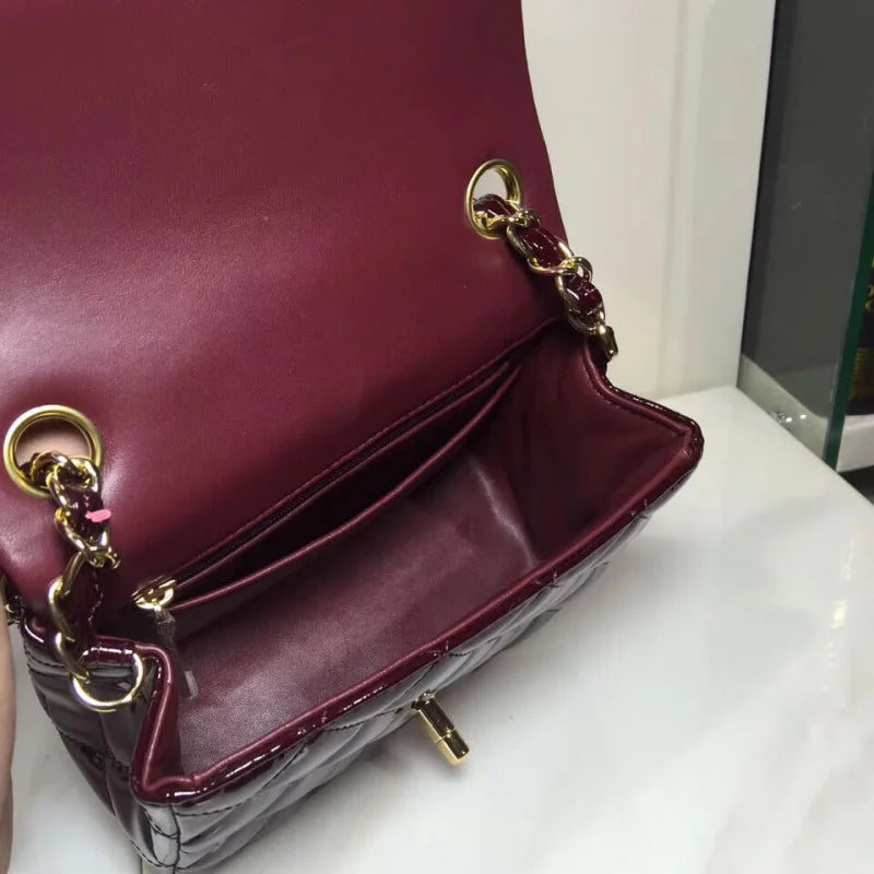 Patent Leather Flap Bag C638140