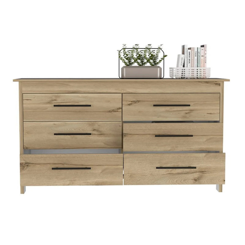 6 Drawer Engineered Wood Double Dresser W620058