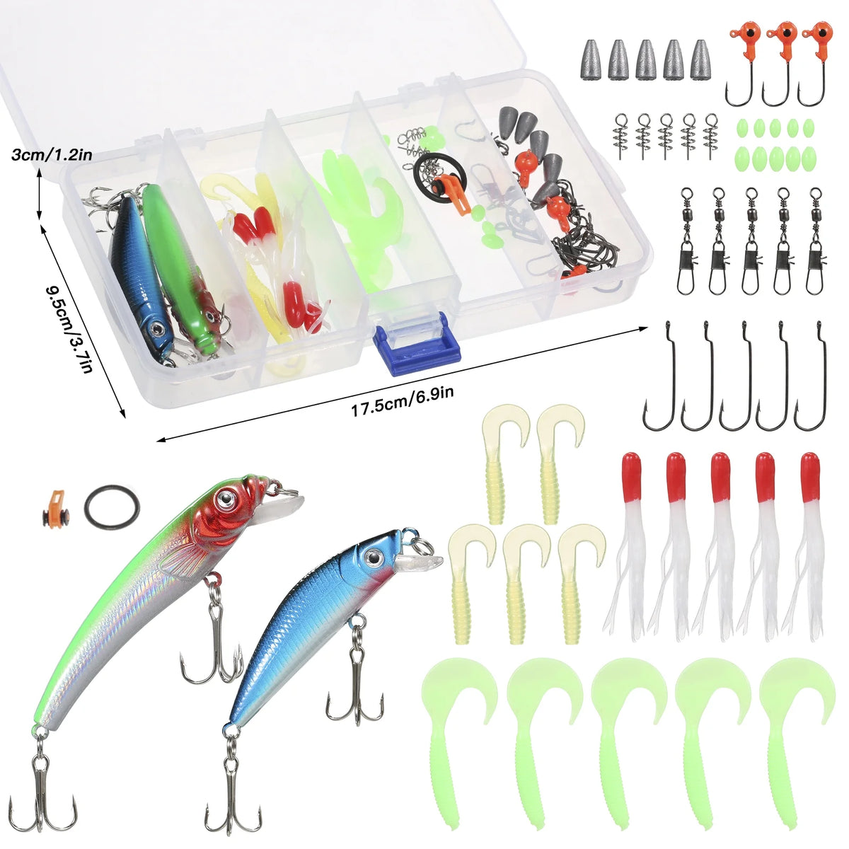 Telescopic Spinning Rod and Reel Combo Kit with Lures S522