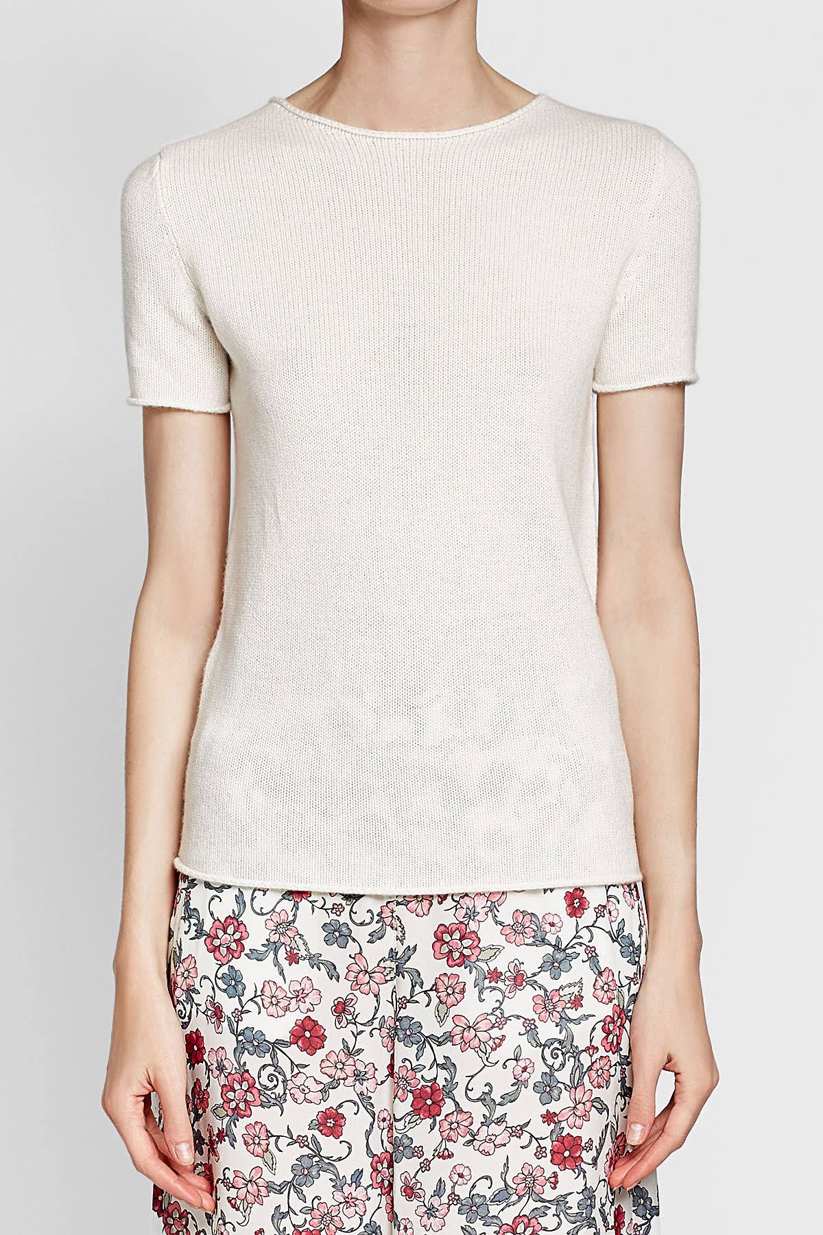 White Cashmere Knit Top K3809
