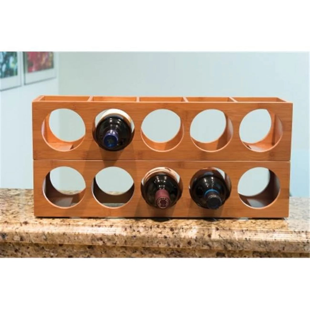 Bamboo 5 Bottle Wine Rack C12509