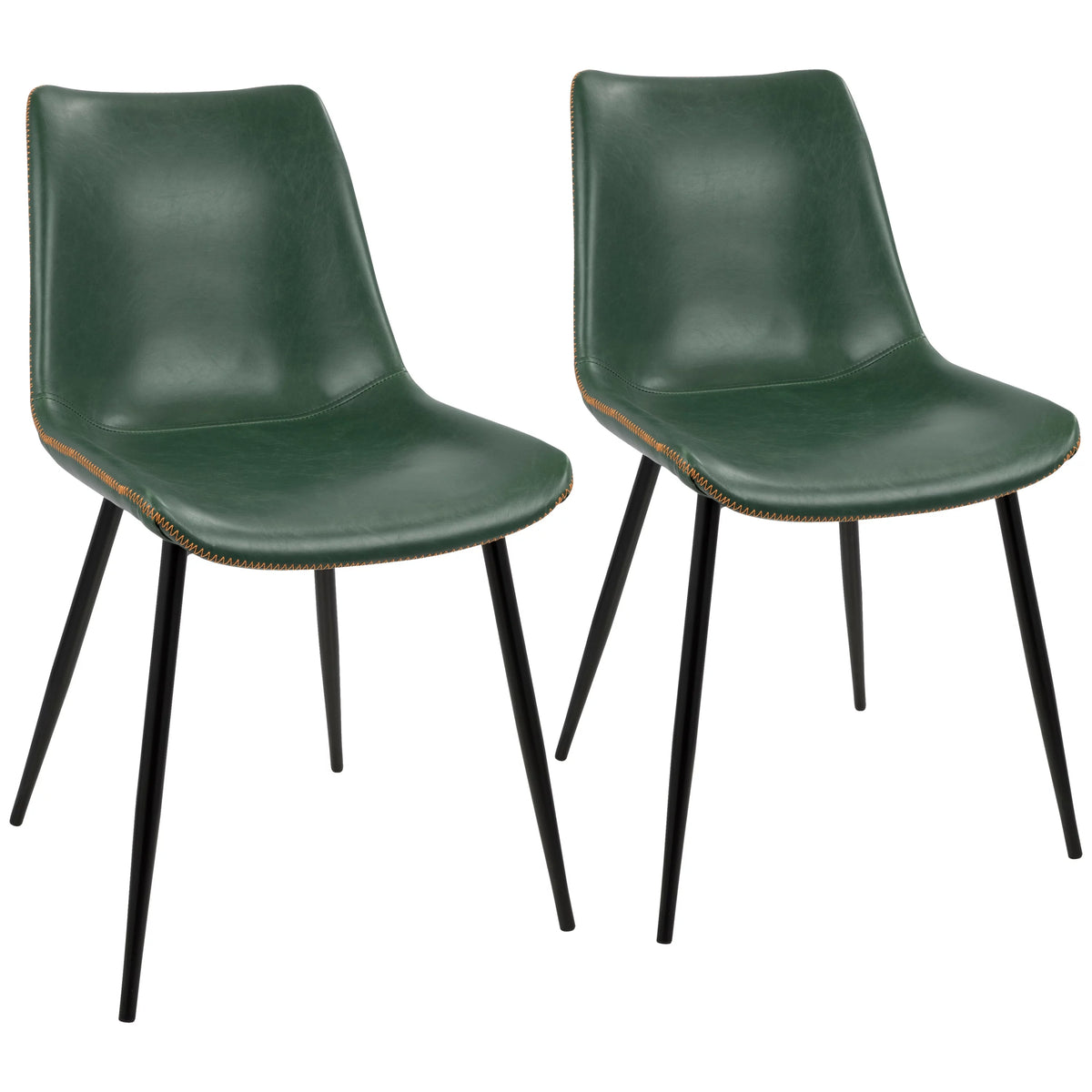 Grey Faux Leather Dining Chair Set of 2 A3037