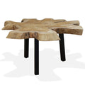 Teak Coffee Table with Steel Legs X77053