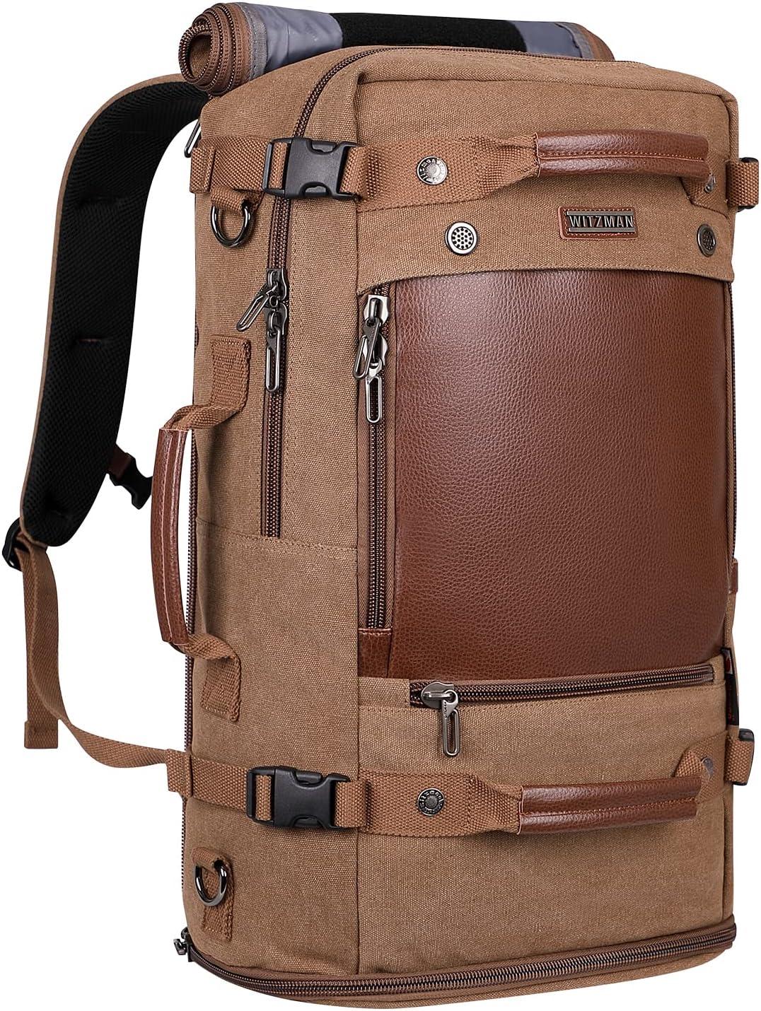 Canvas Rucksack Duffel Bag Black F5539
