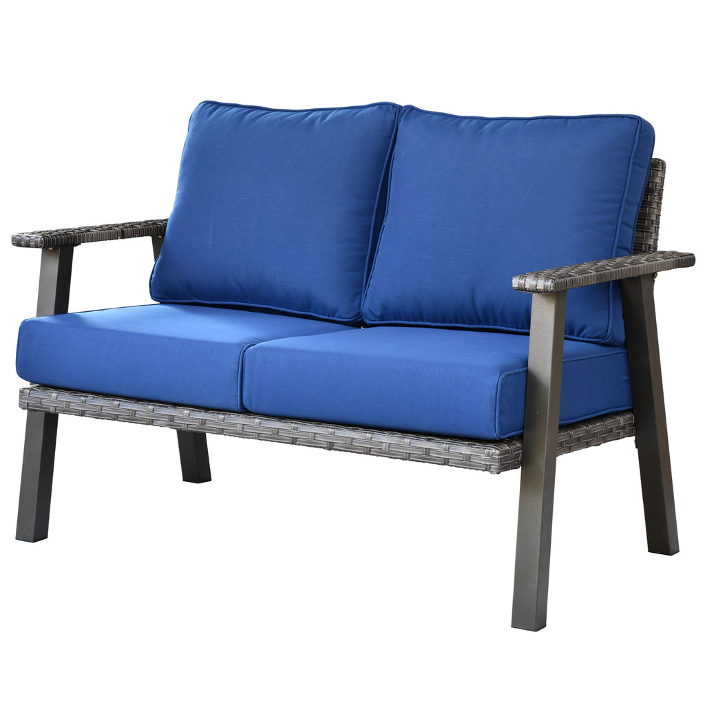 Wicker Loveseat Sofas with Cushions C60984
