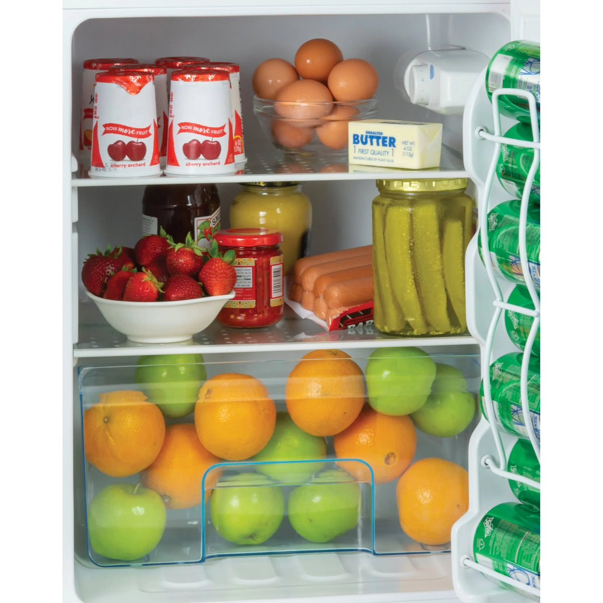 3.2 Cu. Ft. Double Door Refrigerator With Freezer, Black G911